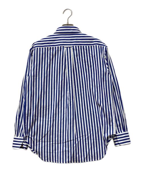 POLO RALPH LAUREN（ポロ・ラルフローレン）POLO RALPH LAUREN (ポロ・ラルフローレン) ストライプシャツ ホワイト×ネイビー サイズ:XXSの古着・服飾アイテム