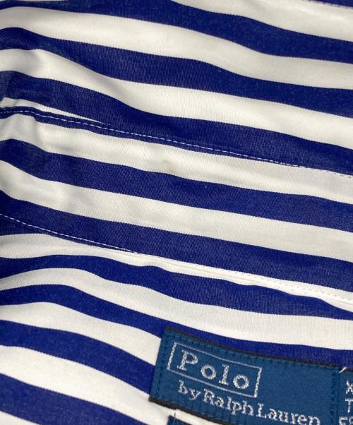 POLO RALPH LAUREN（ポロ・ラルフローレン）POLO RALPH LAUREN (ポロ・ラルフローレン) ストライプシャツ ホワイト×ネイビー サイズ:XXSの古着・服飾アイテム