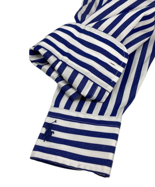 POLO RALPH LAUREN（ポロ・ラルフローレン）POLO RALPH LAUREN (ポロ・ラルフローレン) ストライプシャツ ホワイト×ネイビー サイズ:XXSの古着・服飾アイテム
