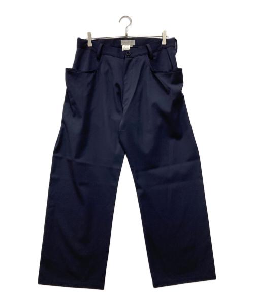 YOHJI YAMAMOTO（ヨウジヤマモト）YOHJI YAMAMOTO (ヨウジヤマモト) ワイドパンツ ネイビー サイズ:1の古着・服飾アイテム