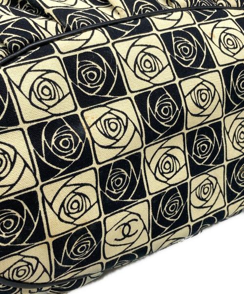 CHANEL（シャネル）CHANEL (シャネル) ココボール カメリアチェックトートバッグ アイボリー×ブラック サイズ:下記参照の古着・服飾アイテム