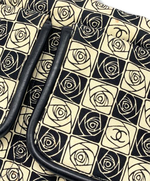 CHANEL（シャネル）CHANEL (シャネル) ココボール カメリアチェックトートバッグ アイボリー×ブラック サイズ:下記参照の古着・服飾アイテム
