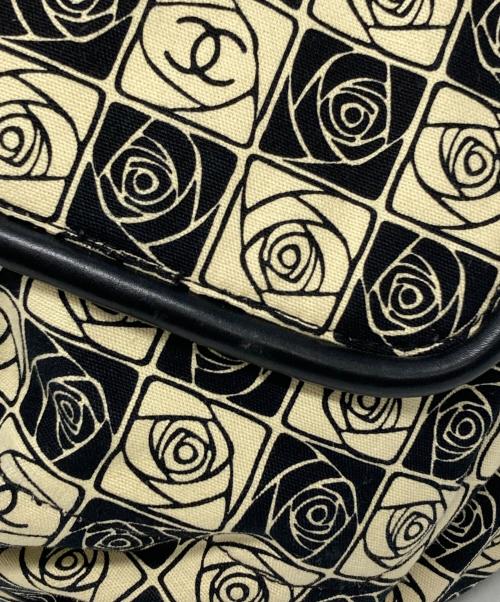 CHANEL（シャネル）CHANEL (シャネル) ココボール カメリアチェックトートバッグ アイボリー×ブラック サイズ:下記参照の古着・服飾アイテム