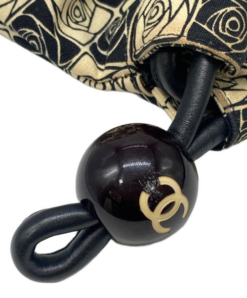 CHANEL（シャネル）CHANEL (シャネル) ココボール カメリアチェックトートバッグ アイボリー×ブラック サイズ:下記参照の古着・服飾アイテム