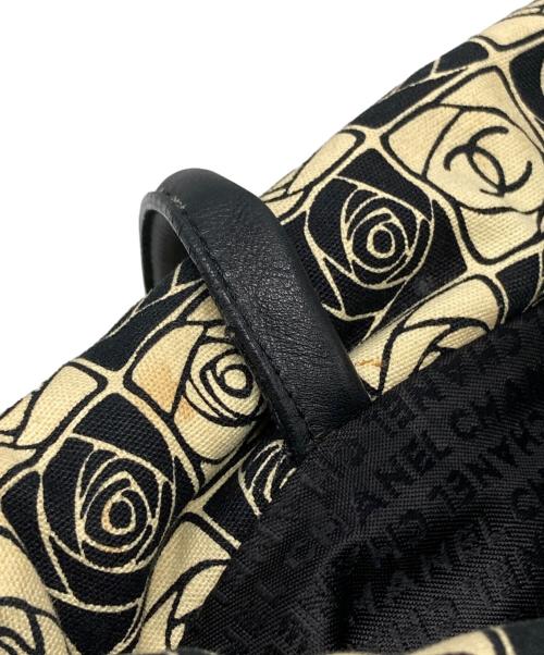 CHANEL（シャネル）CHANEL (シャネル) ココボール カメリアチェックトートバッグ アイボリー×ブラック サイズ:下記参照の古着・服飾アイテム