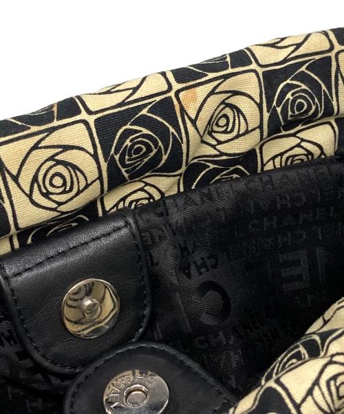 CHANEL（シャネル）CHANEL (シャネル) ココボール カメリアチェックトートバッグ アイボリー×ブラック サイズ:下記参照の古着・服飾アイテム