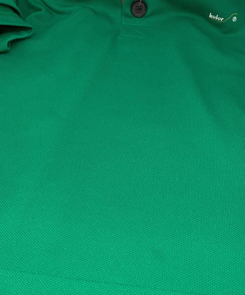 KOLOR（カラー）KOLOR (カラー) Pe鹿の子ハーフスリーブポロシャツ グリーン サイズ:1の古着・服飾アイテム