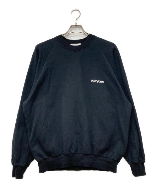 everyone（エブリワン）everyone (エブリワン) Logo Crewneck Sweat ブラック サイズ:Lの古着・服飾アイテム