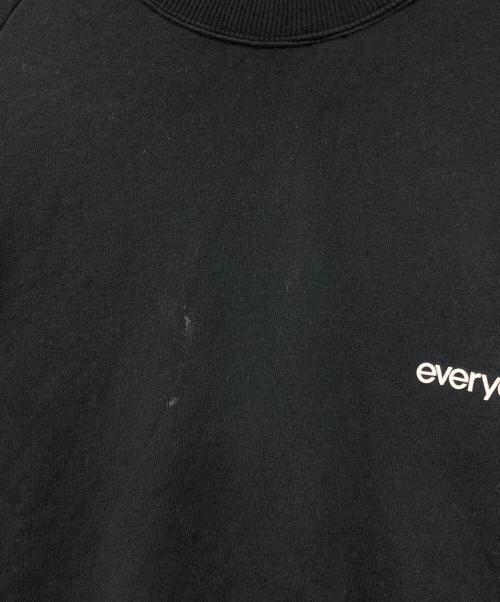 everyone（エブリワン）everyone (エブリワン) Logo Crewneck Sweat ブラック サイズ:Lの古着・服飾アイテム