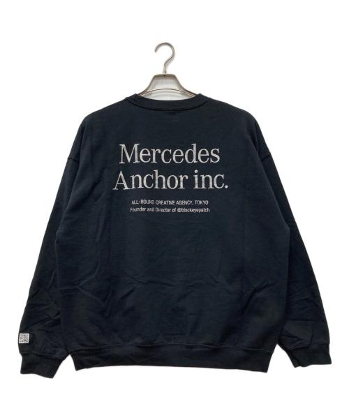MERCEDES ANCHOR INC（メルセデス アンカー インク）Mercedes Anchor inc (メルセデス アンカー インク) プリントスウェット ブラック サイズ:XLの古着・服飾アイテム