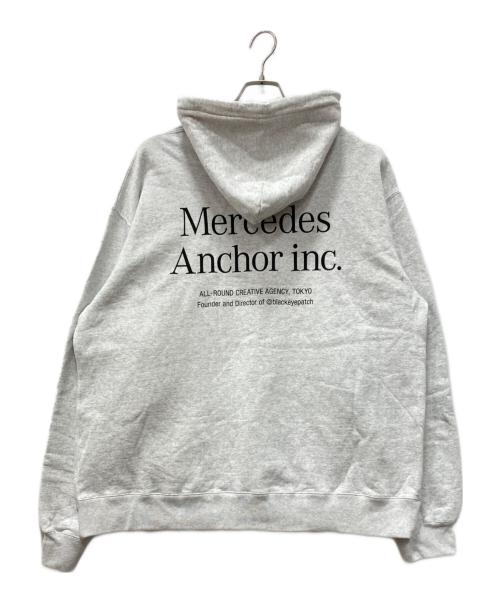 MERCEDES ANCHOR INC（メルセデス アンカー インク）Mercedes Anchor inc (メルセデス アンカー インク) ロゴプリントパーカー グレー サイズ:XLの古着・服飾アイテム