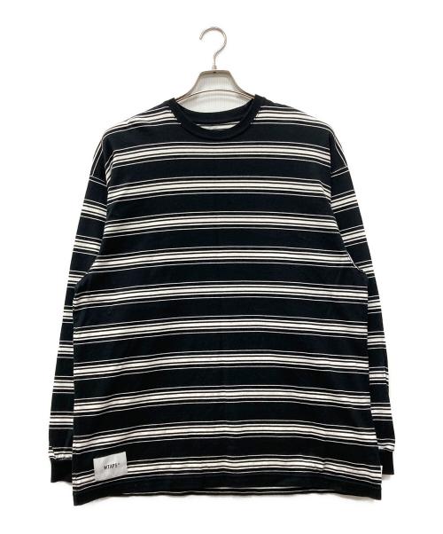 WTAPS（ダブルタップス）WTAPS (ダブルタップス) ボーダーカットソー ブラック サイズ:04の古着・服飾アイテム