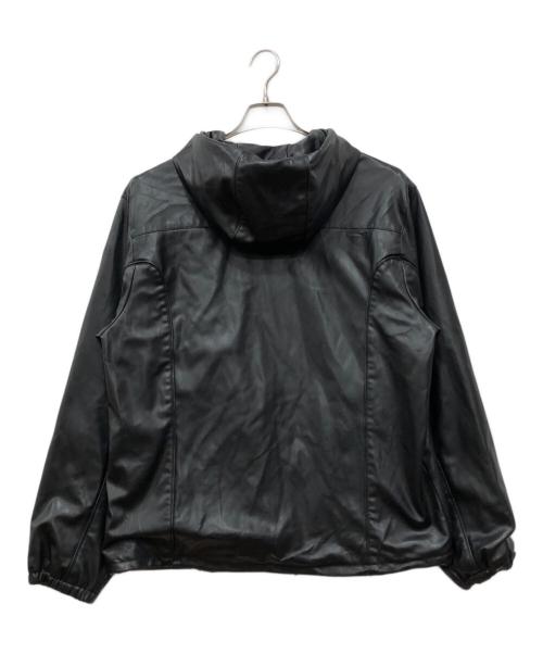 DIESEL（ディーゼル）DIESEL (ディーゼル) J-HIVES-PGBX エコレザーフーデットジャケット ブラック サイズ:Lの古着・服飾アイテム