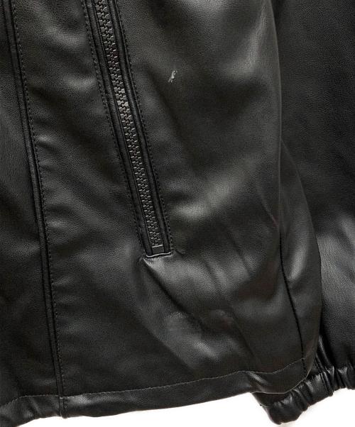 DIESEL（ディーゼル）DIESEL (ディーゼル) J-HIVES-PGBX エコレザーフーデットジャケット ブラック サイズ:Lの古着・服飾アイテム