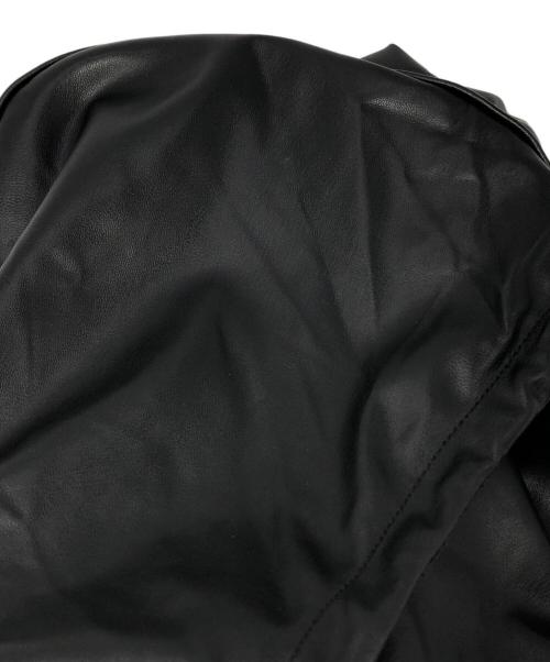 DIESEL（ディーゼル）DIESEL (ディーゼル) J-HIVES-PGBX エコレザーフーデットジャケット ブラック サイズ:Lの古着・服飾アイテム