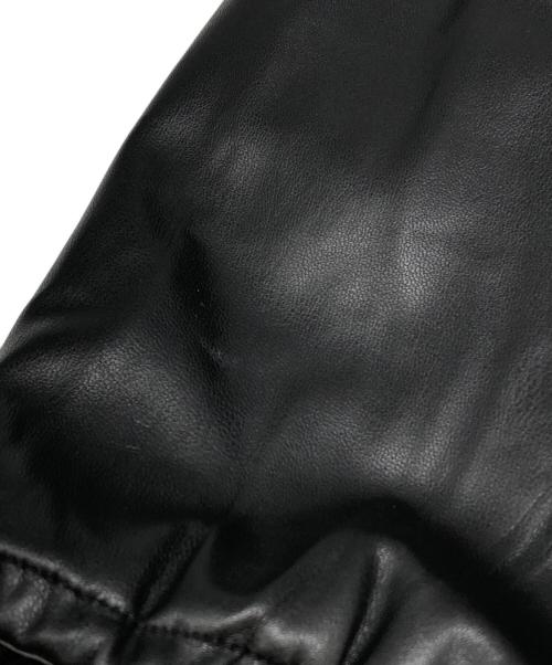 DIESEL（ディーゼル）DIESEL (ディーゼル) J-HIVES-PGBX エコレザーフーデットジャケット ブラック サイズ:Lの古着・服飾アイテム