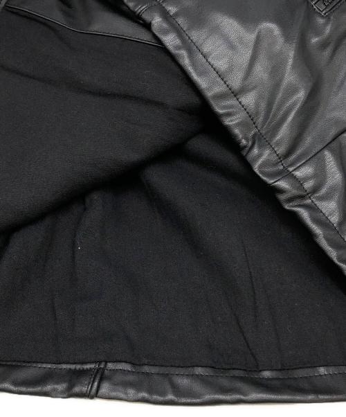 DIESEL（ディーゼル）DIESEL (ディーゼル) J-HIVES-PGBX エコレザーフーデットジャケット ブラック サイズ:Lの古着・服飾アイテム