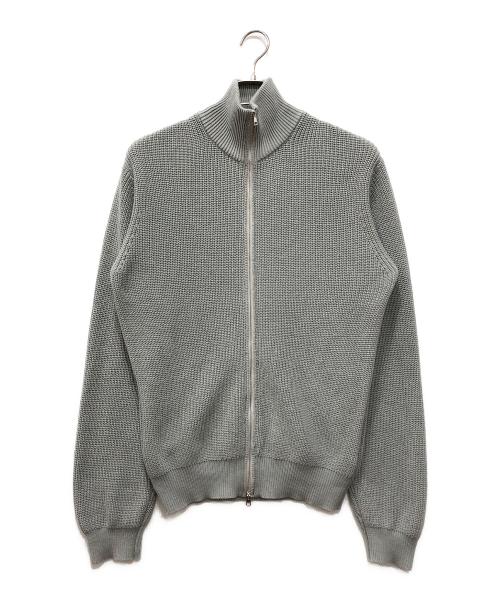 BIBLIOTHECA（ビブリアテカ）BIBLIOTHECA (ビブリアテカ) コットン×カシミヤ ドライバーズニット グレー サイズ:Sの古着・服飾アイテム