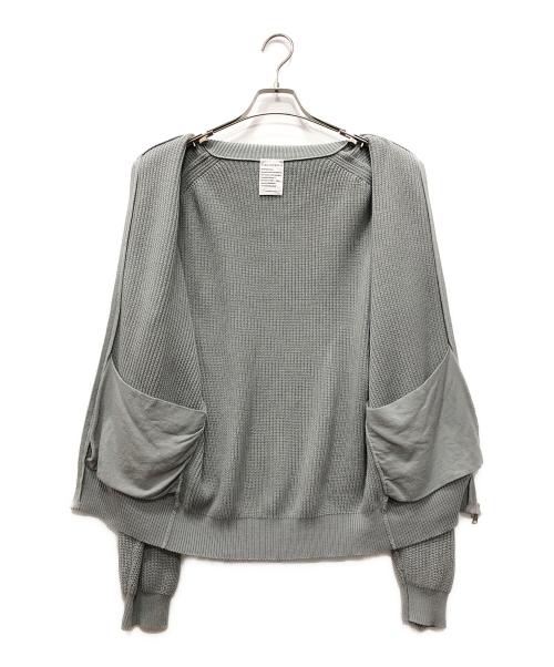 BIBLIOTHECA（ビブリアテカ）BIBLIOTHECA (ビブリアテカ) コットン×カシミヤ ドライバーズニット グレー サイズ:Sの古着・服飾アイテム