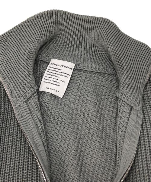 BIBLIOTHECA（ビブリアテカ）BIBLIOTHECA (ビブリアテカ) コットン×カシミヤ ドライバーズニット グレー サイズ:Sの古着・服飾アイテム