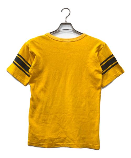 Champion（チャンピオン）Champion (チャンピオン) 無地 フットボールTシャツ イエロー サイズ:Mの古着・服飾アイテム