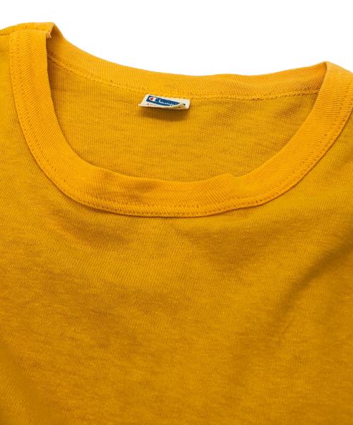 Champion（チャンピオン）Champion (チャンピオン) 無地 フットボールTシャツ イエロー サイズ:Mの古着・服飾アイテム