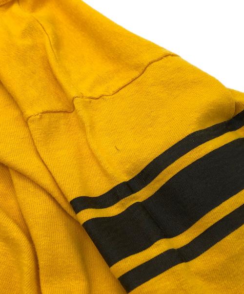 Champion（チャンピオン）Champion (チャンピオン) 無地 フットボールTシャツ イエロー サイズ:Mの古着・服飾アイテム
