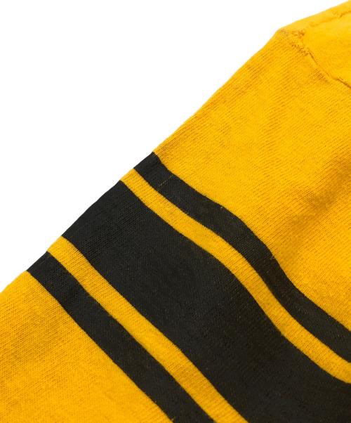 Champion（チャンピオン）Champion (チャンピオン) 無地 フットボールTシャツ イエロー サイズ:Mの古着・服飾アイテム