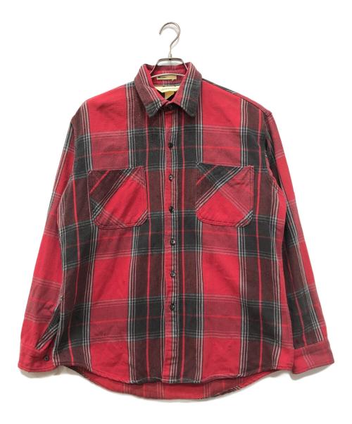 ST JOHN'S BAY（セントジョンズベイ）ST JOHN'S BAY (セントジョンズベイ) ネルシャツ レッド サイズ:L TALLの古着・服飾アイテム