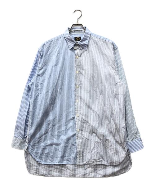 Needles（ニードルズ）Needles (ニードルズ) Combo Tab Collar Shirt ブルー サイズ:Lの古着・服飾アイテム