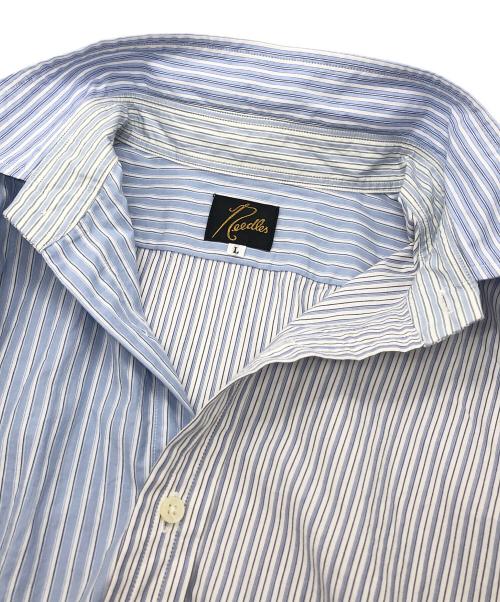Needles（ニードルズ）Needles (ニードルズ) Combo Tab Collar Shirt ブルー サイズ:Lの古着・服飾アイテム