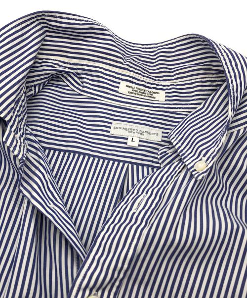 Engineered Garments（エンジニアド ガーメンツ）Engineered Garments (エンジニアド ガーメンツ) ストライプBDシャツ ブルー サイズ:Lの古着・服飾アイテム