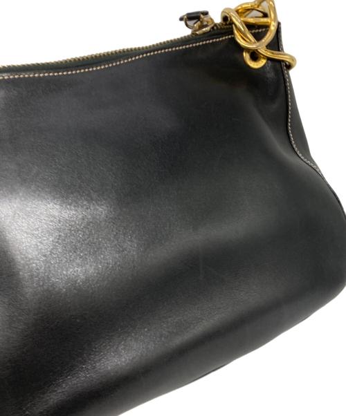 PRADA（プラダ）PRADA (プラダ) レザーショルダーバッグ ブラック サイズ:下記参照の古着・服飾アイテム