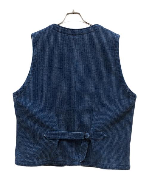 MOMOTARO JEANS（桃太郎ジーンズ）MOMOTARO JEANS (桃太郎ジーンズ) インディゴ刺し子ベスト インディゴ サイズ:46の古着・服飾アイテム
