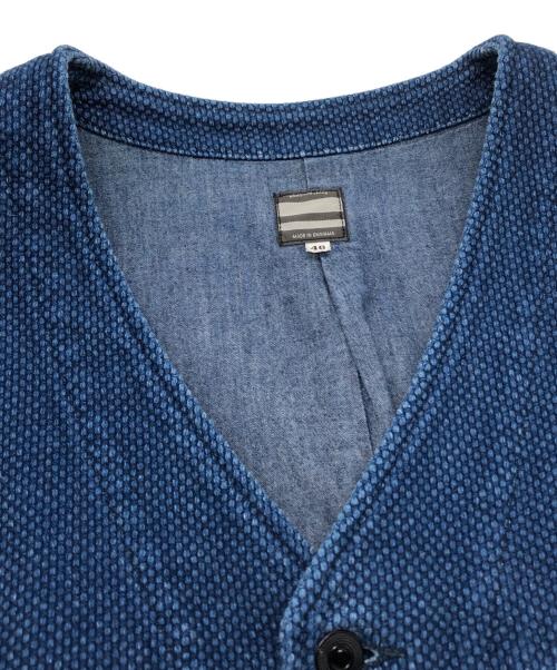 MOMOTARO JEANS（桃太郎ジーンズ）MOMOTARO JEANS (桃太郎ジーンズ) インディゴ刺し子ベスト インディゴ サイズ:46の古着・服飾アイテム