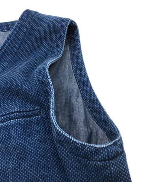 MOMOTARO JEANS（桃太郎ジーンズ）MOMOTARO JEANS (桃太郎ジーンズ) インディゴ刺し子ベスト インディゴ サイズ:46の古着・服飾アイテム