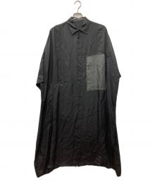 Y's（ワイズ）の古着「ロングシャツワンピ-ス」｜ブラック