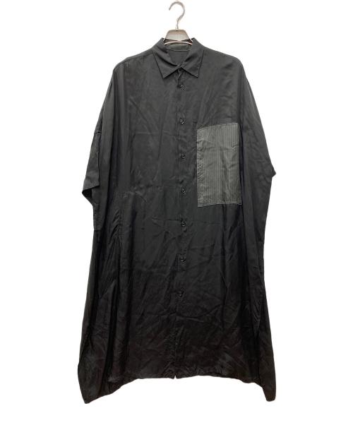 Y's（ワイズ）Y's (ワイズ) ロングシャツワンピ-ス ブラック サイズ:2の古着・服飾アイテム