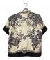 GUCCI (グッチ) シルクツイルボーリングシャツ ベージュ×ブラック サイズ:48：37000円