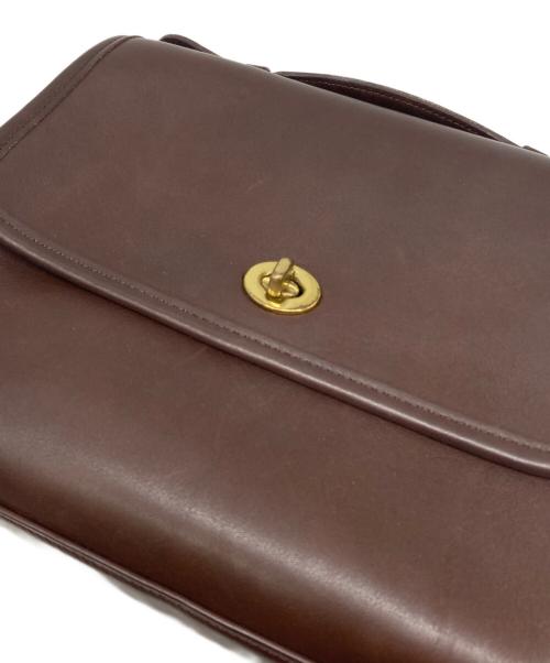 COACH（コーチ）COACH (コーチ) ターンロック 2WAYレザーバッグ ブラウン サイズ:下記参照の古着・服飾アイテム