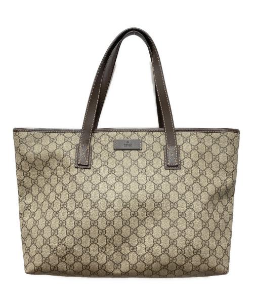 GUCCI（グッチ）GUCCI (グッチ) GGスプリーム トートバッグ ベージュ サイズ:下記参照の古着・服飾アイテム