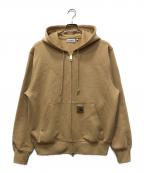 CarHarttカーハート）の古着「HOODED ELDON SWEAT JACKET」｜ベージュ
