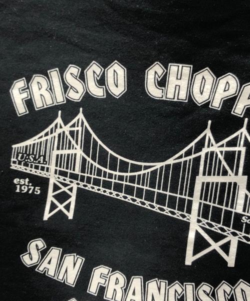 FRISCO CHOPPERS（フリスコチョッパーズ）FRISCO CHOPPERS (フリスコチョッパーズ) フレイムロゴプルオーバーパーカー ブラック サイズ:Sの古着・服飾アイテム