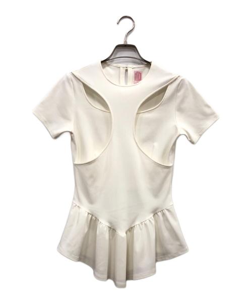 FETICO（フェティコ）FETICO (フェティコ) LAYERED JERSEY TOP ホワイトの古着・服飾アイテム