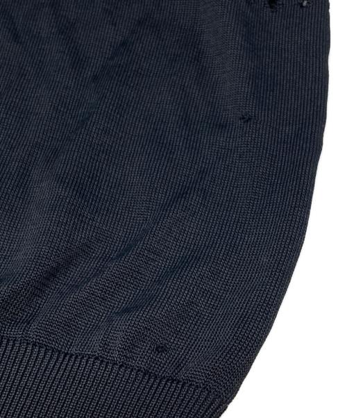 Salvatore Ferragamo（サルヴァトーレ フェラガモ）Salvatore Ferragamo (サルヴァトーレ フェラガモ) メッシュスキッパーニット ブラック サイズ:Sの古着・服飾アイテム
