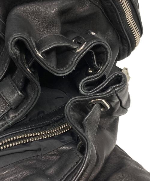 ALEXANDER WANG（アレキサンダー・ワン）ALEXANDER WANG (アレキサンダー・ワン) マルチポケット レザーバックパック ブラック サイズ:下記参照の古着・服飾アイテム