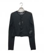 AURALEEオーラリー）の古着「HARD TWIST COTTON GAUZE CARDIGAN」｜ブラック