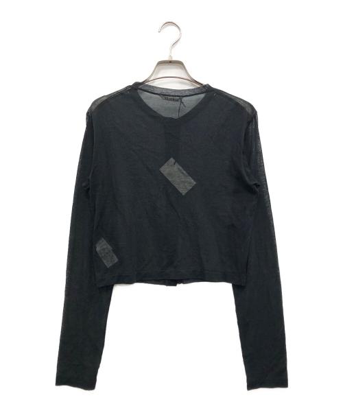 AURALEE（オーラリー）AURALEE (オーラリー) HARD TWIST COTTON GAUZE CARDIGAN ブラック サイズ:1の古着・服飾アイテム