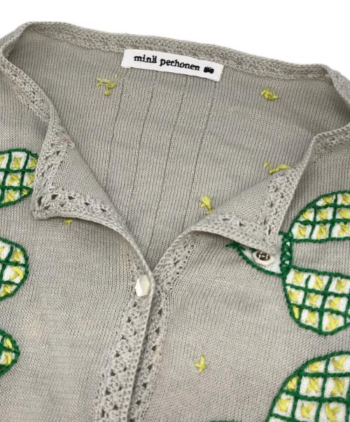mina perhonen（ミナ ペルホネン）mina perhonen (ミナ ペルホネン) 刺繍カーディガン ベージュ サイズ:38の古着・服飾アイテム