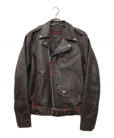 【良品】Johnbull レザージャケット 中古・古着通販】Johnbull (ジョンブル) クラックレザーダブル